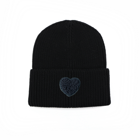 Black Beanie Black Heart