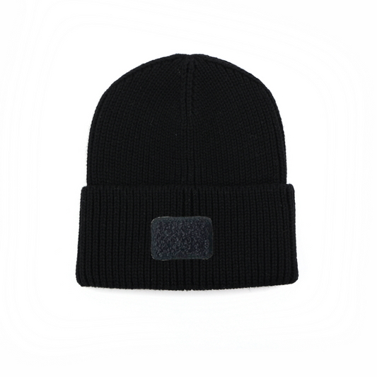 Black Beanie Black Sherpa Rectangle