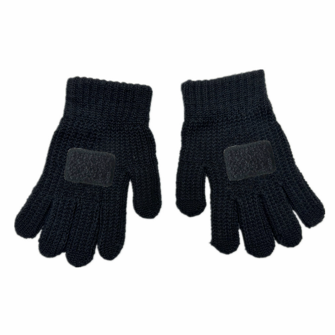 Black Gloves Black Furry Square