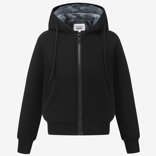 Kid's Heavy Fur Lined Sweatshirt Grey Fur