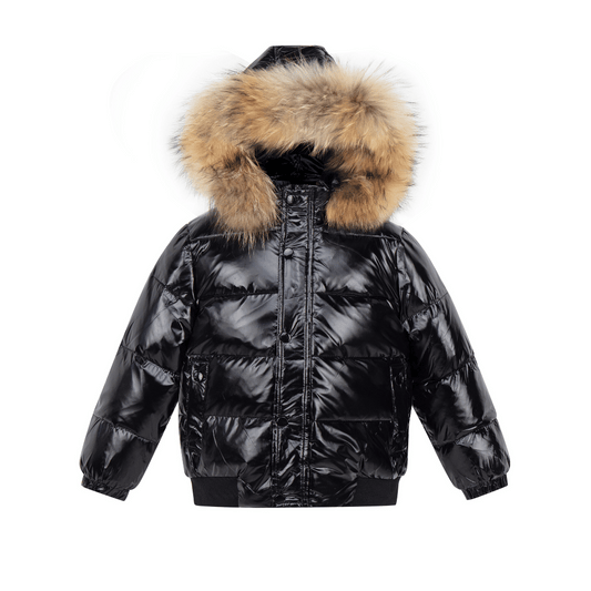 Black Raccoon Fur Hood