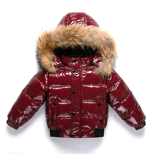 Burgundy Raccoon Fur Hood